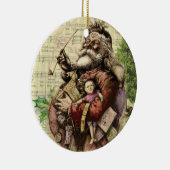 Victoriaans kerstkerstkerstkerstschilderkunst keramisch ornament (Rechts)