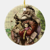 Victoriaans kerstkerstkerstkerstschilderkunst keramisch ornament (Achterkant)