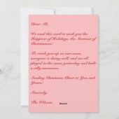 Victoriaans kerstkind met maretak Feestdagenkaart (Achterkant)