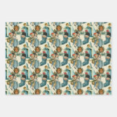 Victoriaans kerstkinderen  inpakpapier vel (Voorkant)