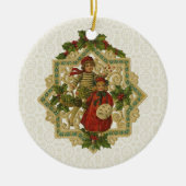  Victoriaans kerstkinderen Keramisch Ornament (Voorkant)