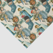 Victoriaans kerstkinderen  tissuepapier (Detail)