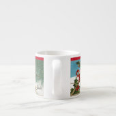 Victoriaans kerstkledij met naam espresso kop (Achterkant)