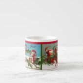 Victoriaans kerstkledij met naam espresso kop (Voorkant)