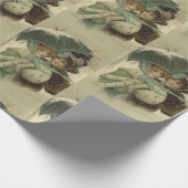  Victoriaans kerstkunst Cadeaupapier (Hoek)