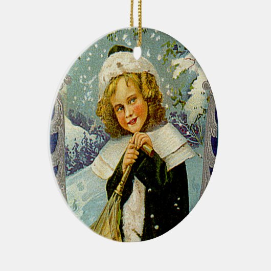  Victoriaans kerstkunst Keramisch Ornament (Rechts)