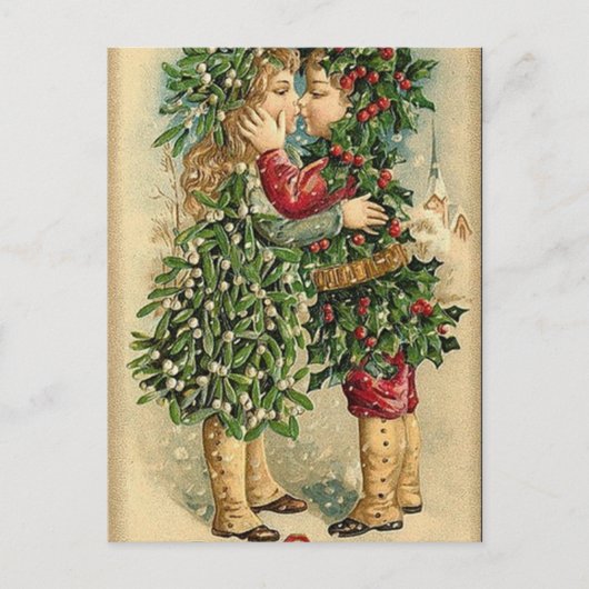 Victoriaans kerstkus Retro  feestdag Feestdagenkaart (Voorkant)