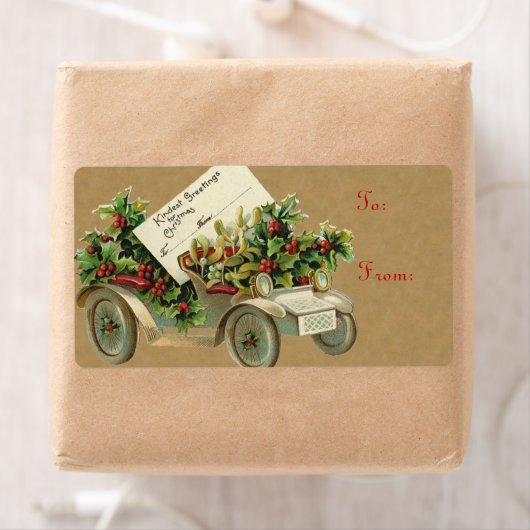 Victoriaans kerstlabels etiket (Insitu)