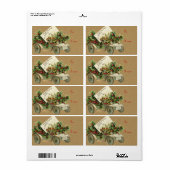 Victoriaans kerstlabels etiket (Full Sheet)