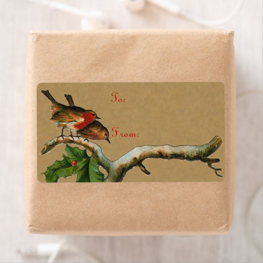 Victoriaans kerstlabels etiket (Insitu)