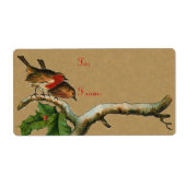 Victoriaans kerstlabels etiket (Voorkant)