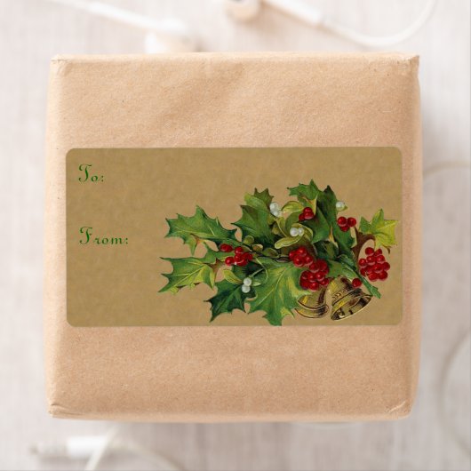 Victoriaans kerstlabels etiket (Insitu)