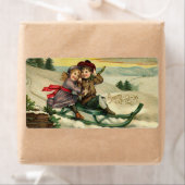 Victoriaans kerstlabels etiket (Insitu)