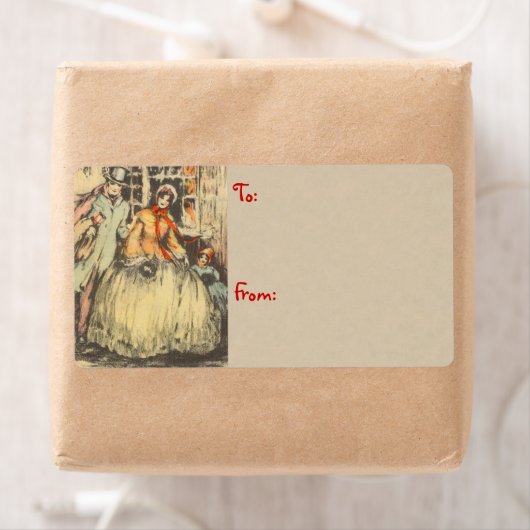 Victoriaans kerstlabels etiket (Insitu)
