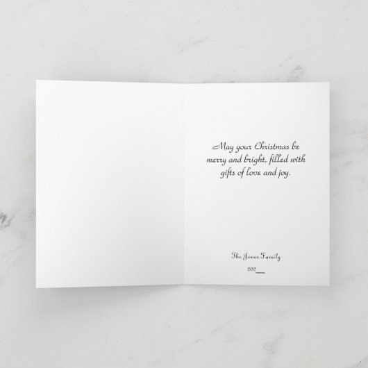 Victoriaans kerstman bedankkaart (Binnen)