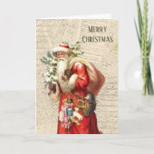 Victoriaans kerstman Bedankkaart (Voorkant)