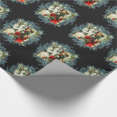 Victoriaans kerstman  beelden cadeaupapier (Hoek)