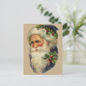 Victoriaans Kerstman Briefkaart (Staand voorkant)