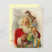 Victoriaans Kerstman Briefkaarten (Voorkant / Achterkant)