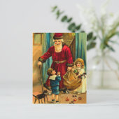 Victoriaans kerstman Briefkaarten (Staand voorkant)