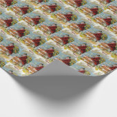  Victoriaans Kerstman Collage Ephemera Cadeaupapier (Hoek)