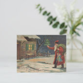 Victoriaans Kerstman die je een vrolijk kerstfeest Briefkaart (Staand voorkant)