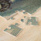 Victoriaans Kerstman die je een vrolijk kerstfeest Legpuzzel (Zijkant)