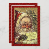  Victoriaans kerstman Feestdagenkaart (Voorkant / Achterkant)