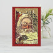  Victoriaans kerstman Feestdagenkaart (Staand voorkant)