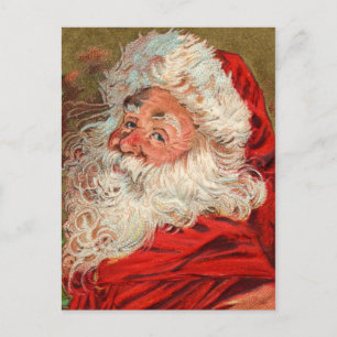 Victoriaans kerstman feestdagenkaart