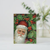 Victoriaans kerstman feestdagenkaart (Staand voorkant)