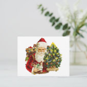 Victoriaans kerstman feestdagenkaart (Staand voorkant)