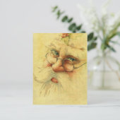  Victoriaans kerstman Feestdagenkaart (Staand voorkant)