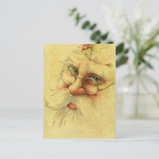  Victoriaans kerstman Feestdagenkaart (Staand voorkant)