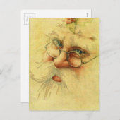  Victoriaans kerstman Feestdagenkaart (Voorkant / Achterkant)