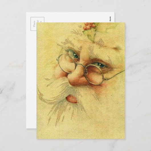  Victoriaans kerstman Feestdagenkaart (Voorkant / Achterkant)