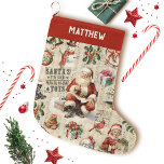 Victoriaans Kerstman Grote Kerstsok<br><div class="desc">Ouderwetse  kerstman versiert deze kerstkous. Feestelijk en nostalgisch voor de kerstdagen. Ontworpen voor u door Blackberry Boulevard.</div>