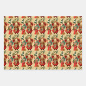 Victoriaans kerstman inpakpapier vel (Voorkant 3)