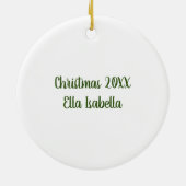 Victoriaans kerstman keramisch ornament (Achterkant)