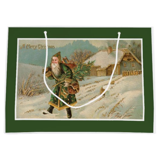 Victoriaans kerstman large cadeautasje (Voorkant)