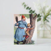 Victoriaans Kerstman met Naughty Child Briefkaart (Staand voorkant)