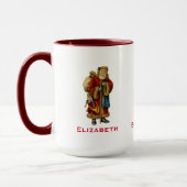 Victoriaans Kerstman met speelgoed Mok (Links)