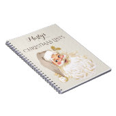  Victoriaans kerstman om cadeau te doen Notitieboek (Rechterzijde)