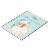  Victoriaans kerstman om cadeau te doen Notitieboek (Linkerzijde)