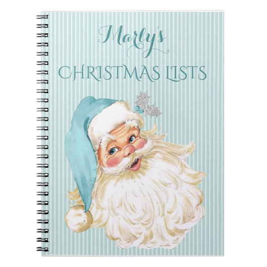  Victoriaans kerstman om cadeau te doen Notitieboek (Voorkant)