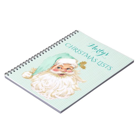  Victoriaans kerstman om cadeau te doen Notitieboek (Linkerzijde)