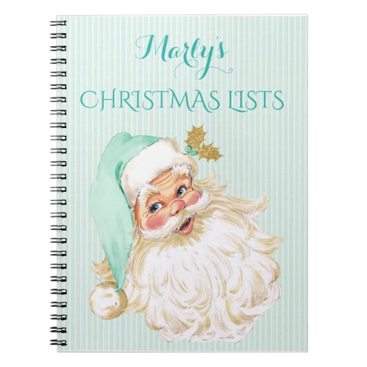  Victoriaans kerstman om cadeau te doen Notitieboek (Voorkant)