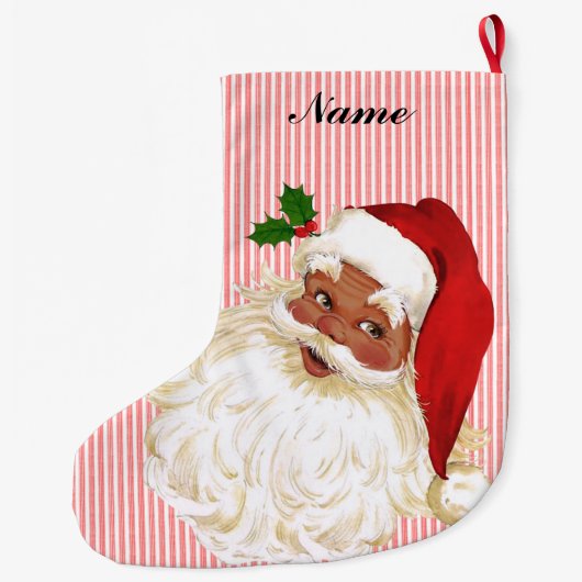  Victoriaans kerstman Rood en witte streep L Grote Kerstsok (Achterkant)