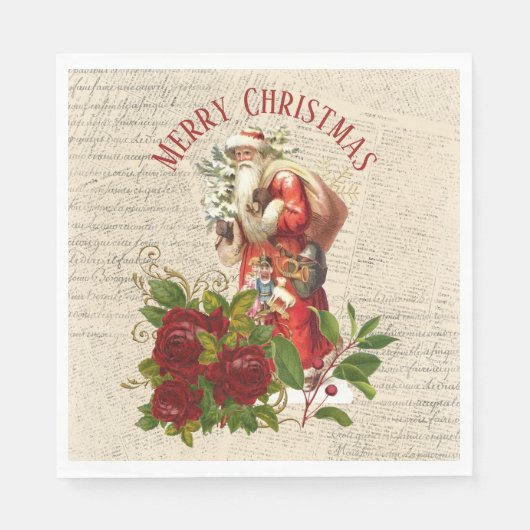  Victoriaans kerstman Servet (Voorkant)