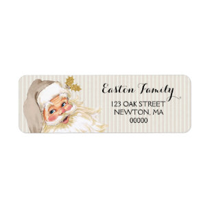  Victoriaans kerstman, Taupe en Gold Etiket